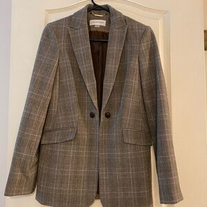 Calvin Klein Brown Black Plaid Women’s Blazer